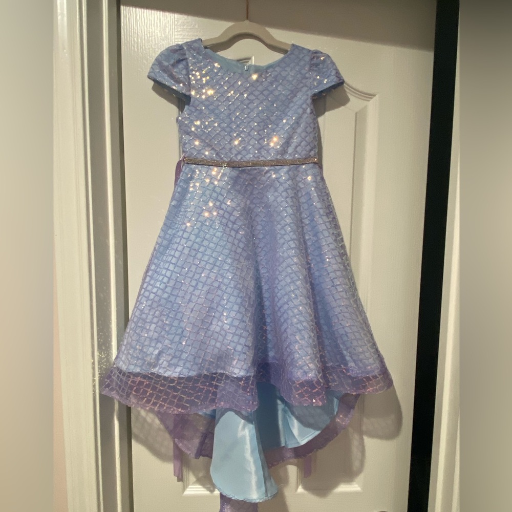 4T high/low sequin dress